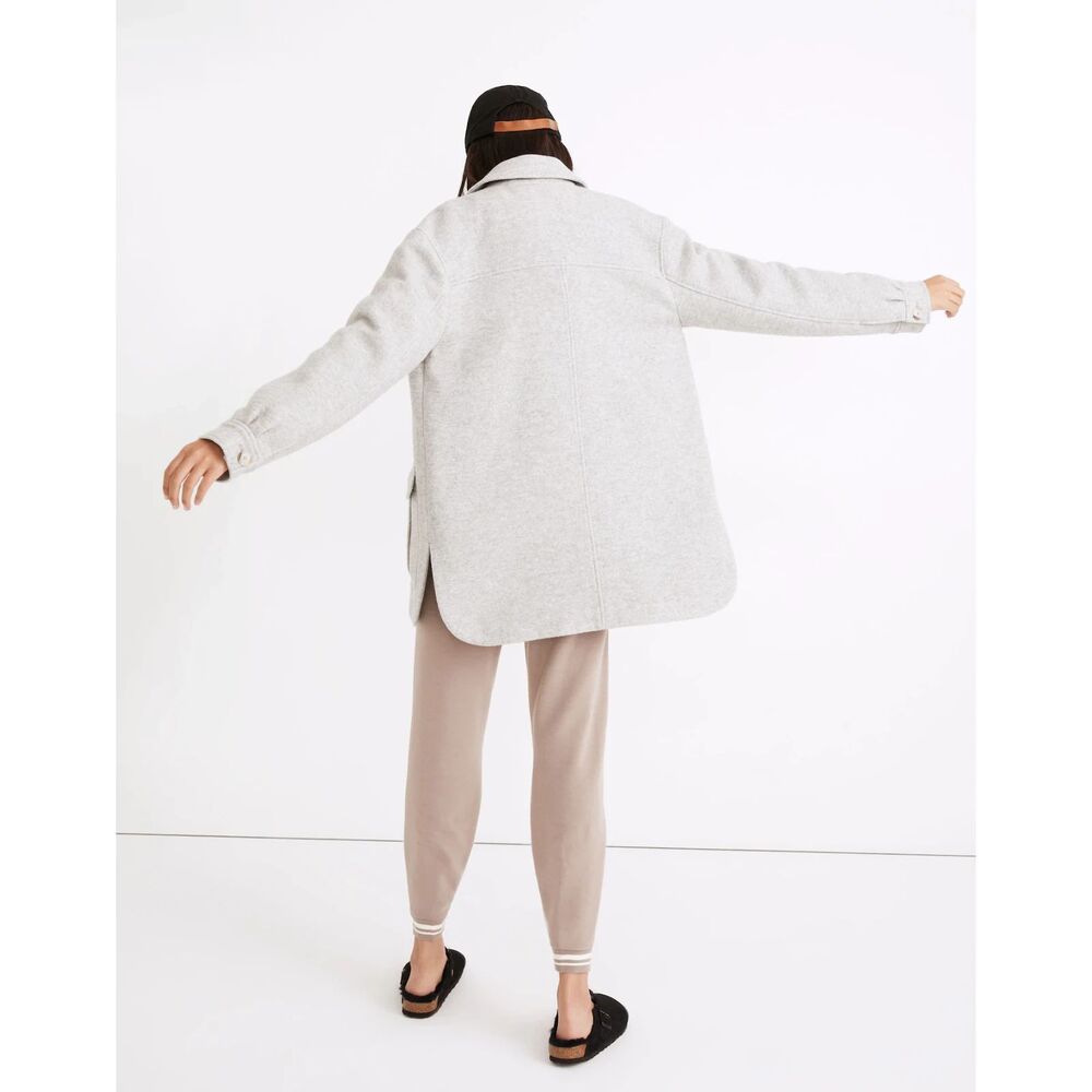 Madewell Belrose Shirt-Jacket Women's L Color Light Graphite - Picture 3 of 9